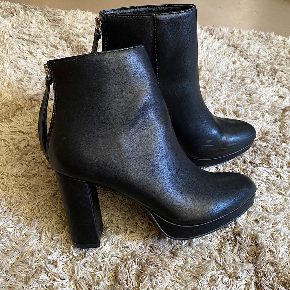 Black heeled booties